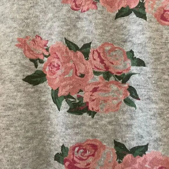 Miss Chievous Gray Pink Roses Chabby Chic Romantic SZ XL #1790 - Picture 8 of 13